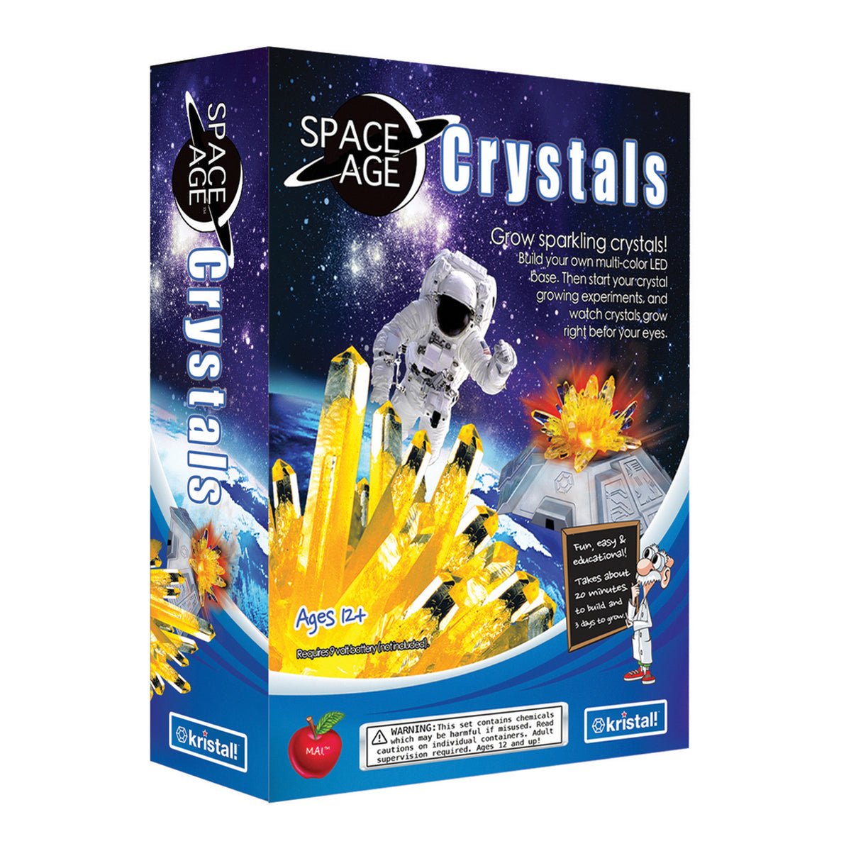 Space Age Crystals® - Item 785: Grows "Citrine" on multi-colour LED base by KRISTAL EDUCATIONAL INC.