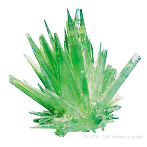 Space Age Crystals® - Item 503: Grow 4 Crystals "Quartz", "Amethyst", "Emerald" & "Fluorite"