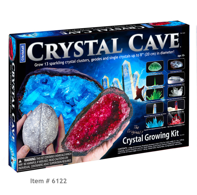 CRYSTAL CAVE ™ - Item 6122: Grow 13 sparkling Crystal Geodes, Clusters and Single Crystals